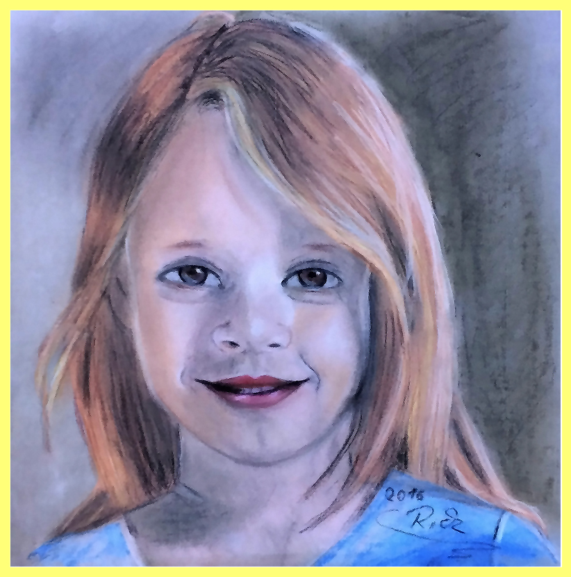 Tochter - Portrait von Petra Rick 2016 - Pastell